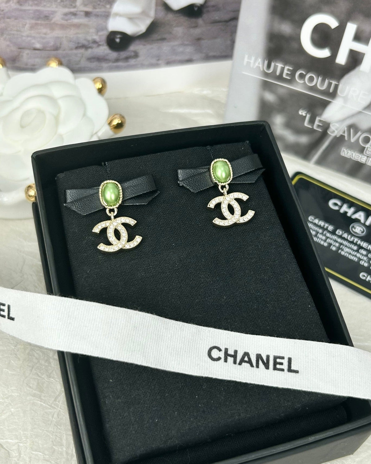 18K  Chanel Bow Earrings