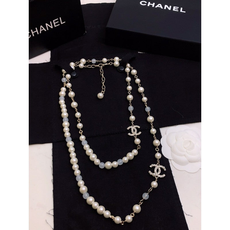 18K  Chanel Long Pearl Necklace